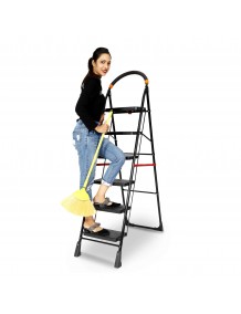MS Powder Coated Ladder With Option 3 - 4 - 5 Steps Designed By Chennai Roof Hangers.