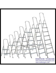 POWDER COATING ALUMINIUM LADDER With Option 3 - 4 Steps Designed By Chennai Roof Hangers Easy to maintain
