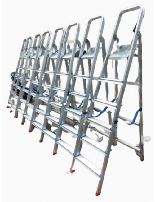 POWDER COATING ALUMINIUM LADDER With Option 3 - 4 Steps Designed By Chennai Roof Hangers Easy to maintain